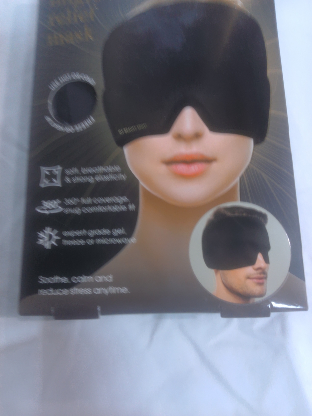 My Beauty Spot Black Migraine Relief Mask - Soothing Eye Therapy - Picture 2 of 5